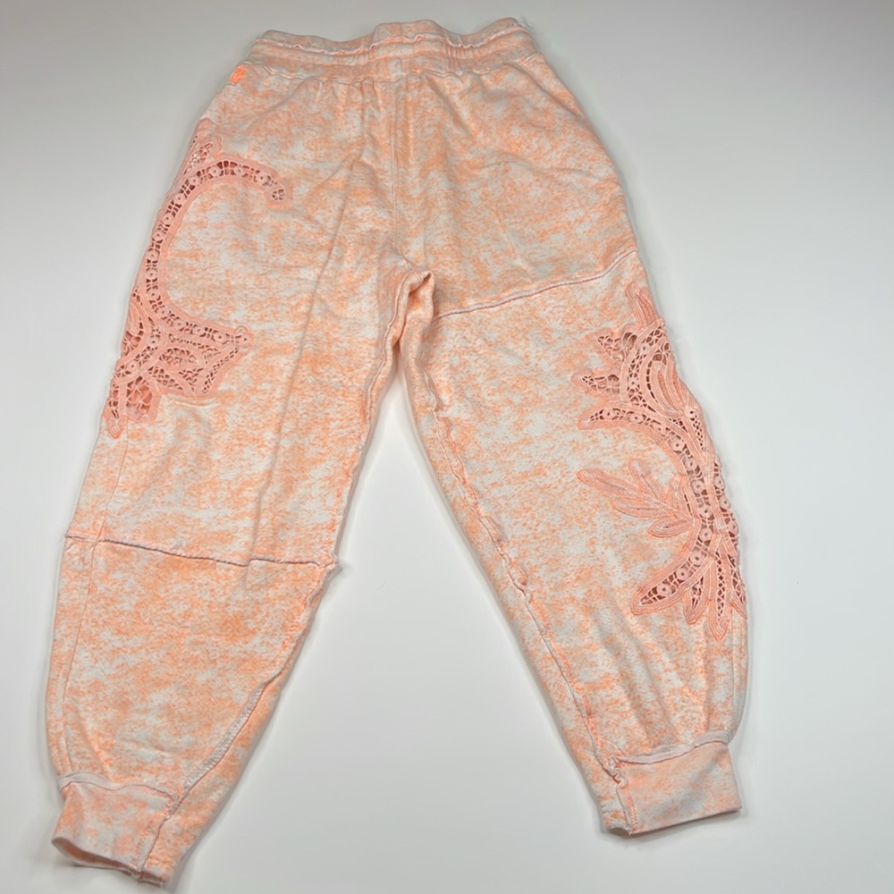 FP Movement Sun and Done Lace Joggers Orange Motif Size Small - Picture 6 of 14